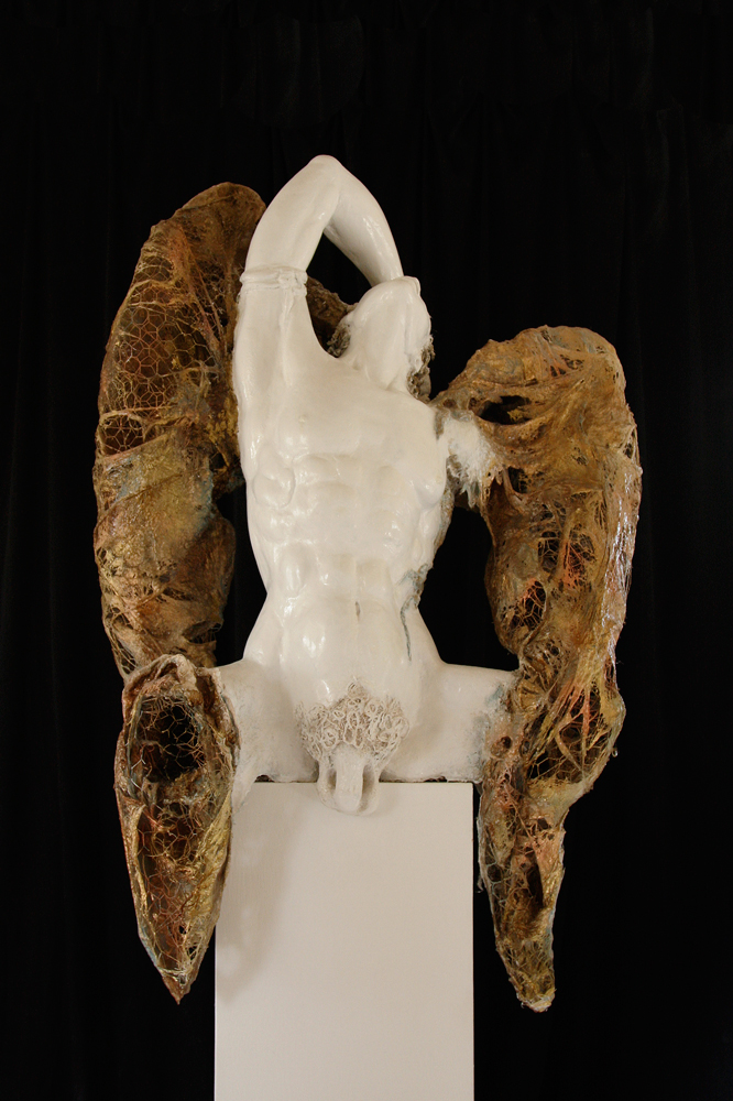 Artist Sue Adams sculpture at Sivarulrasa Gallery in Almonte, Ontario